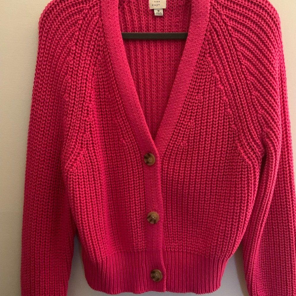 Hot pink cardigan